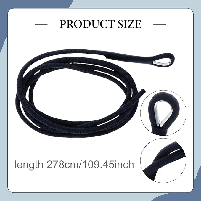 Pilates Reformer Pull Rope 278cm Pilates Core Bed Professional Parts Replacement Strap for Exercise Equipment,