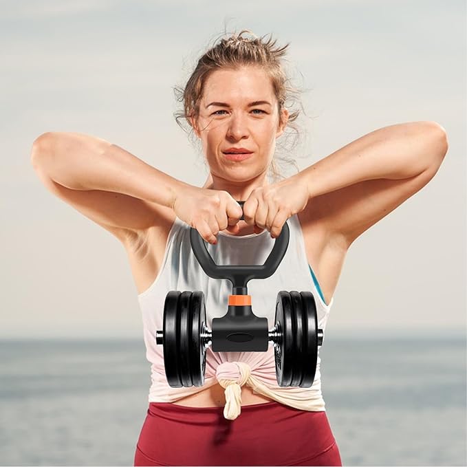 Dumbbell Grip Handle - Innovative Kettlebell Converter, Heavy Duty Workout Attachment | Workout Accessories Adjustable Exercise Equipment Attachment, Stable Muscle Building Adapter, Compact Gym