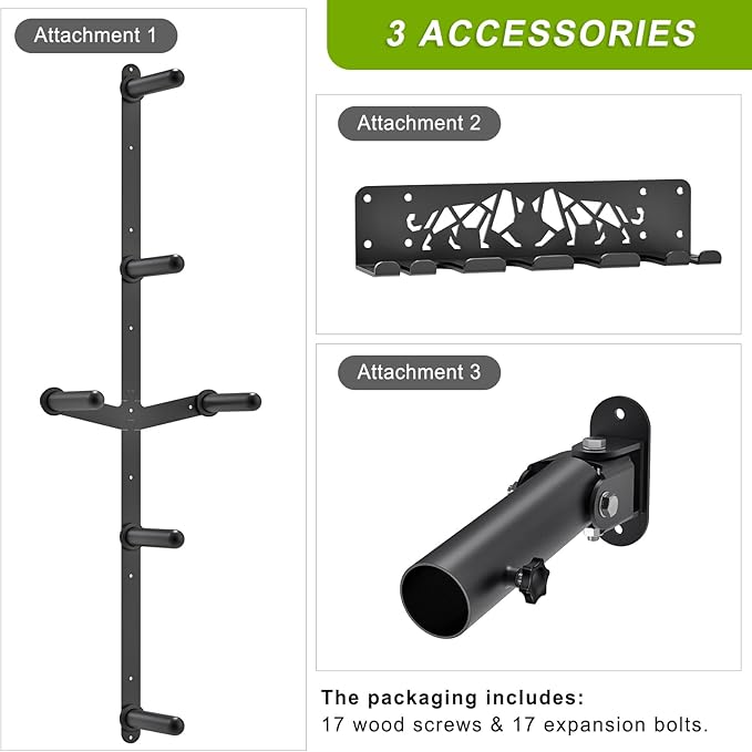 Kipika Weight Plate Storage Rack - Wall Mounted Weight Plate Holder with Durable Steel Construction Organizer for Olympic Plates, 1000lb Capacity, Space-Saving for Home Gym
