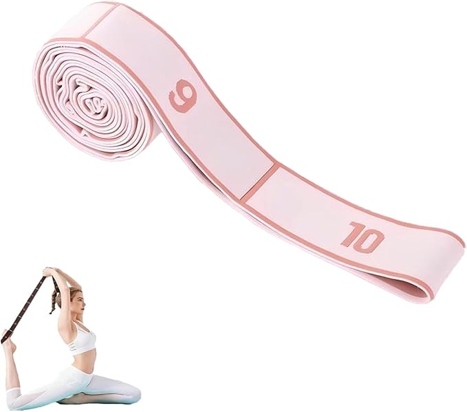 Fitness Resistance Bands for Stretching and Yoga, Number Stretch Resistance Band with Clear Markings, 8/10/12 Section Stretch Band for Fitness, Pilates, Dance, Full Body Workout