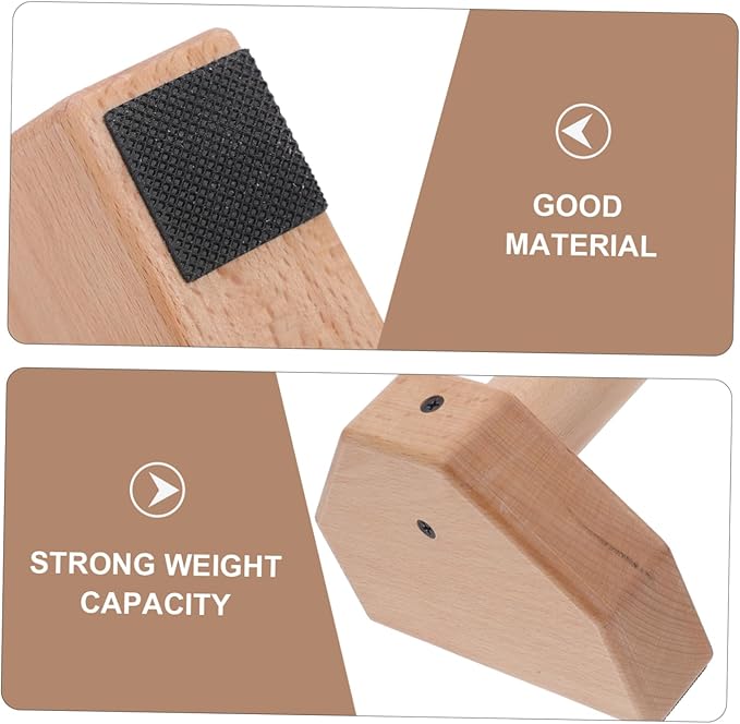 2pcs Wooden Push-up Handles for Strength Training Push-up Stands Ergonomic Equipment for Men