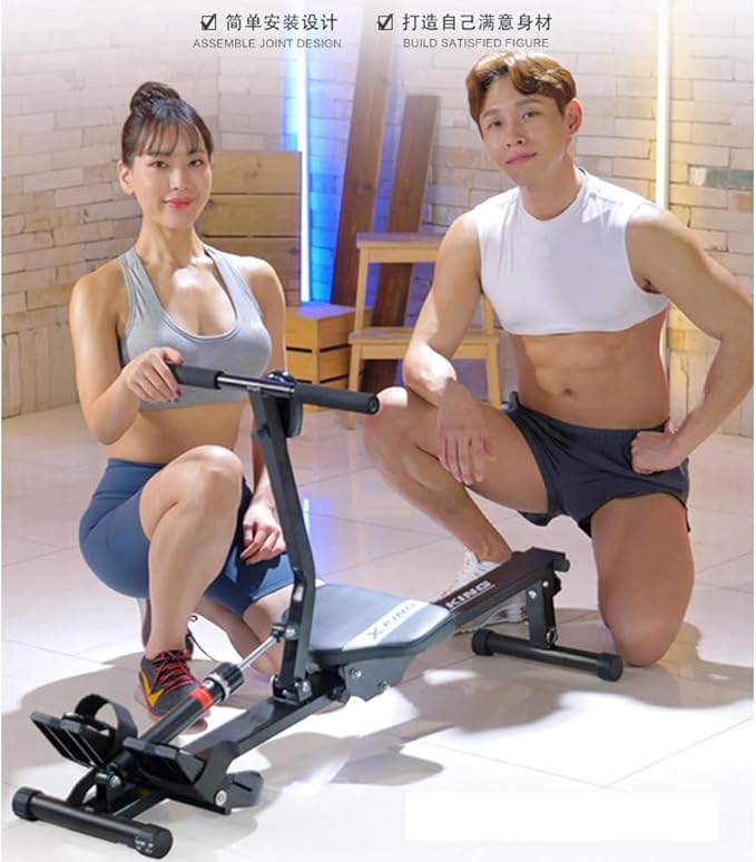 Rowing Machines for Home Use Adjustable Magnetic Resistance Rowing Machine – Foldable and Compact Row Machine Rower with Adjustable Resistance, Hyper-Quiet Rower Machine Supports 300Lbs