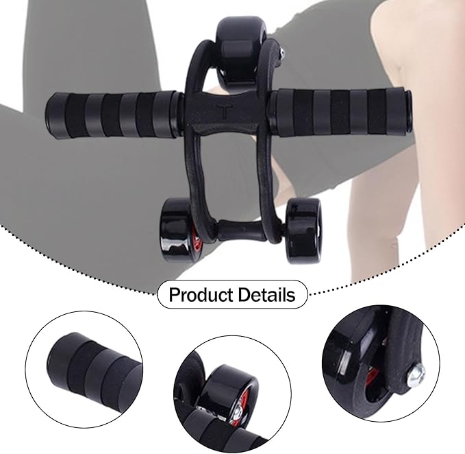 Yiju Exercise Wheel Ab Roller Wheel Strengthening Core Muscles Core Workout Equipment Full Body Strength Training for Office Home