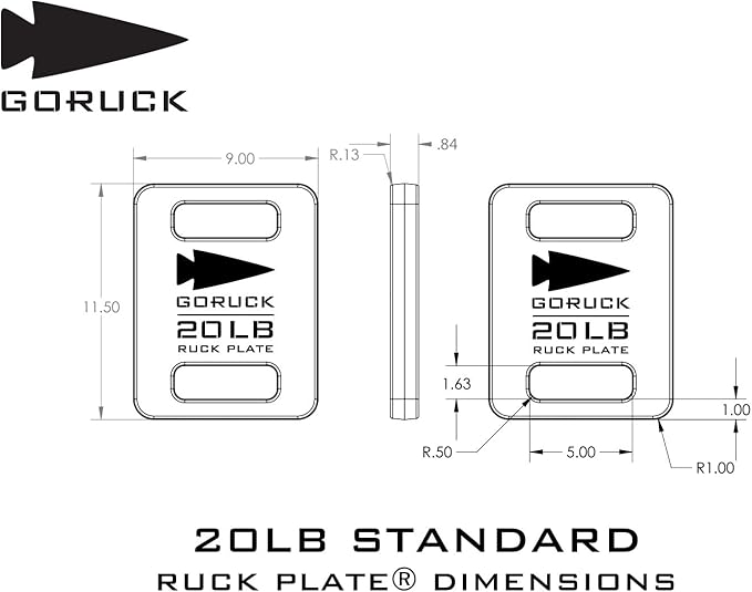 GORUCK Ruck Plate – USA Made Weight for Rucking, Strength & Fitness, Fits with Rucker & Ruck Plate Carrier – 10LB, 20LB, 30LB, 45LB
