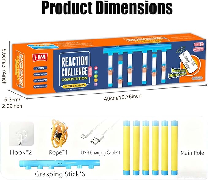 Reflex Game Falling Sticks,Reflex Stick Game,Reflex Challenge Game, Catching Sticks Game, Drop Stick Game,Speed Stick Game, Reaction Time Training, Hand Eye Coordination Training