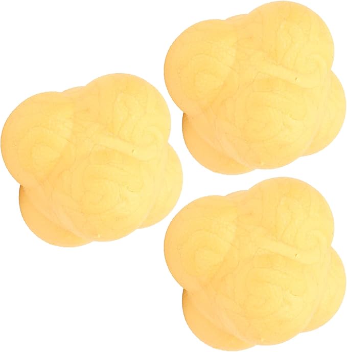 3-Pack Hex Bounce Reaction Balls - TPR Coordination and Reflex Exercise Balls - Enhance Agility and Hand Eye Coordination for Athletes and Sports Training