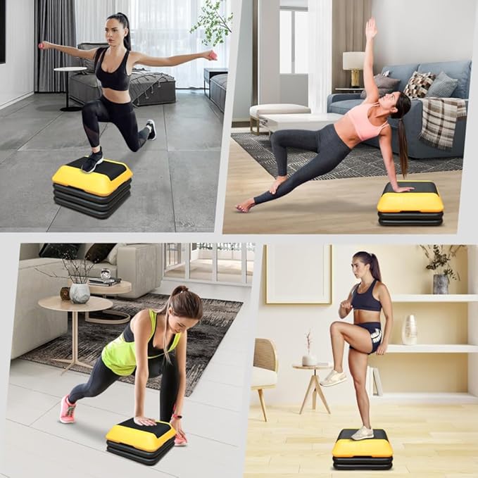 Adjustable Aerobic Step Platform with Non-Slip Surface for Cardio, HIIT, and Strength Training at Home or Gym