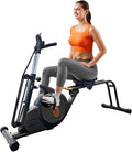 3 in 1 Rowing Machine, Rower with 6-Level Height & 8-Level Resistance, Dual Slide Rails, Smart LCD Monitor, Supports Up to 350 lbs, Fitness Equipment Home Gym