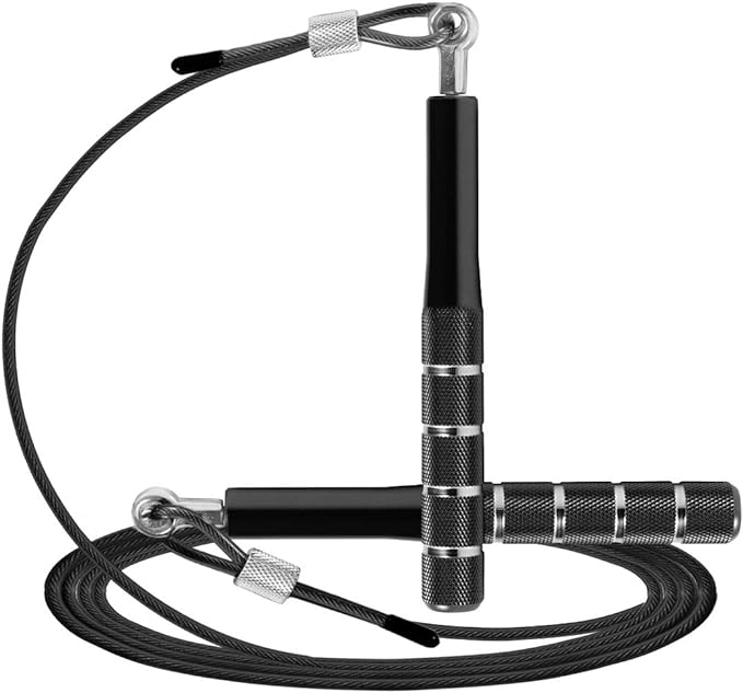 Jump Rope, Wastou Speed Jumping Rope for Training Fitness Exercise, Adjustable Adults Workout Skipping Rope for Men, Women, Kids, Girls