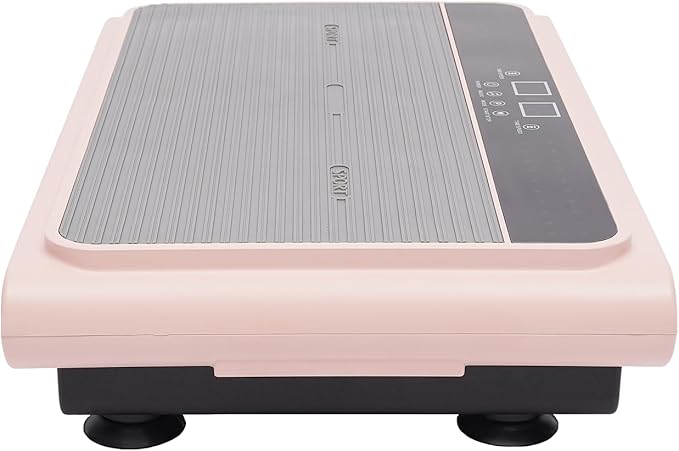 Vibration Plate Exercise Machine, Whole Body Workout Vibration Fitness Platform with Resistance Bands&Bluetooth LED Lights, Home Training Equipment for Weight Loss & Toning
