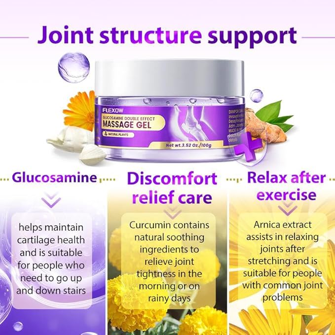 Massage Gel, Soothing & Relaxing Body Massage Gel for Muscle Discomfort, Refreshing Non-Greasy Gel for Neck, Back, Shoulder, Waist & Full Body Massage