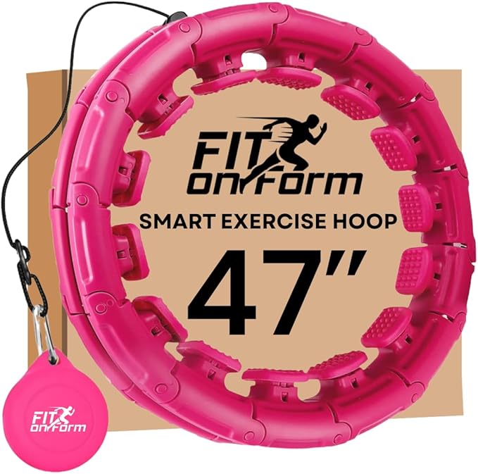 FIT ON FORM Infinity Weighted Hula Hoop for Adults Weight Loss, Smart Exercise Hola Circle Hoop for Women Abs Workout