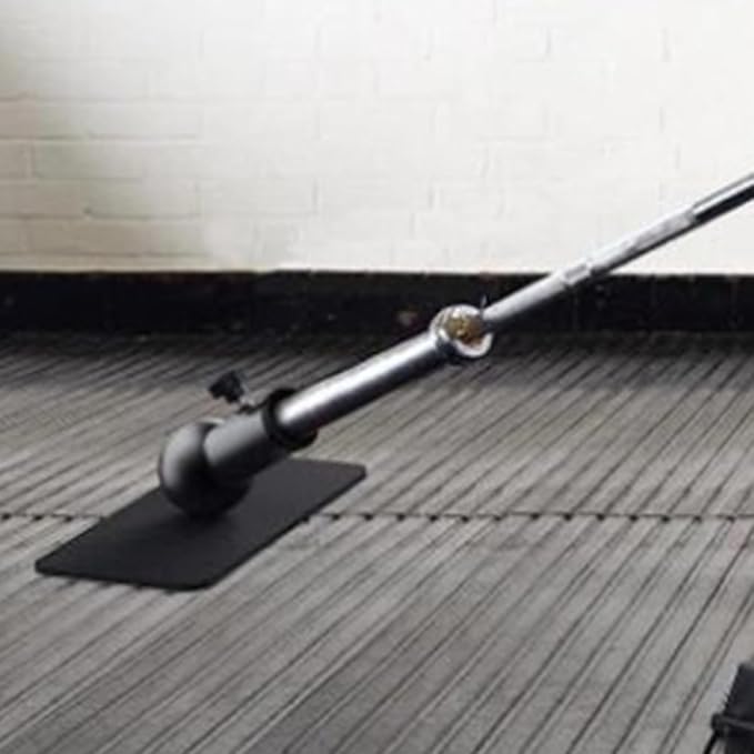 Barbell Attachment with Rotating Sleeve for Strength Training, Iron Material Black, Compatible with Barbell Clamps, Gym Equipment for Deadlifts, Rows, and Core Workouts