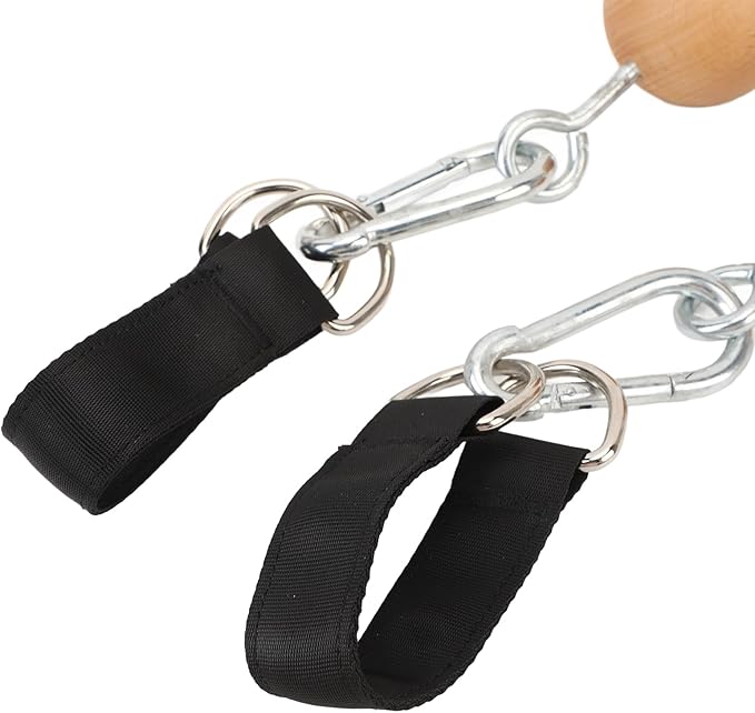 VGEBY Pull Up Ball Grip, 1 Pair Anti Slip Beech Wood Climbing Ball Hold Grip with Strap Grip Strengtheners for Strength Training Fitness Strength Training Devices