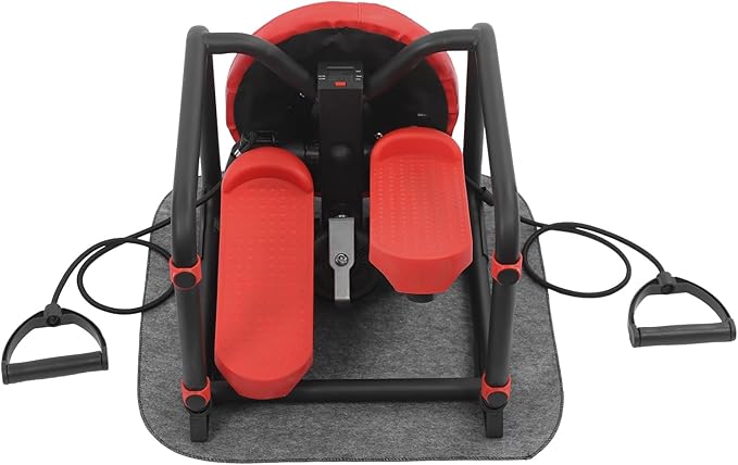 Mini Steppers for Exercise at Home, Side-to-Side Lateral Rocking Fitness Stepper with Digital Monitor/Resistance Bands Machine, Total Body Workout, 300LBS Capacity for Home Workout