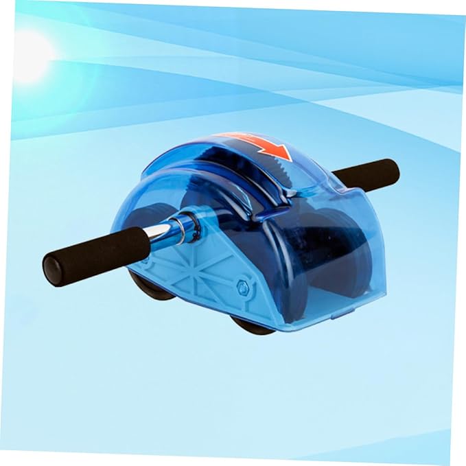 Four-wheeled Ab Roller Muscle Wheel with Gear Resistance, Blue Abdominal Exercise Wheel for Household Core Workout Fitness Equipment
