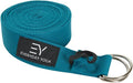 Everyday Yoga Strap with Metal D-Ring - Durable Stretching Strap for Yoga, Pilates, Flexibility & Physical Therapy (6ft, 8ft, 10ft)