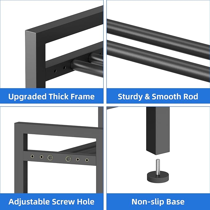 4 Tier Dumbbell Rack,Adjustable Weight Rack for Home Gym,Heavy Duty Weight Stand,800LBS Capacity Kettlebells Storage,Workout Equipment Organizer (Rack Only)