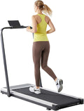 Sweetcrispy Compact Treadmill for Small Spaces, Quiet Under-Desk Walking Pad, Slim & Portable Design for Home Office Workouts, Easy to Store, Ideal for Apartments and Work-from-Home Fitness