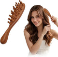 Wooden Scalp Massage Comb - Sandalwood Head Massager Tool, Gua Sha Brush for Women Men Hair Growth