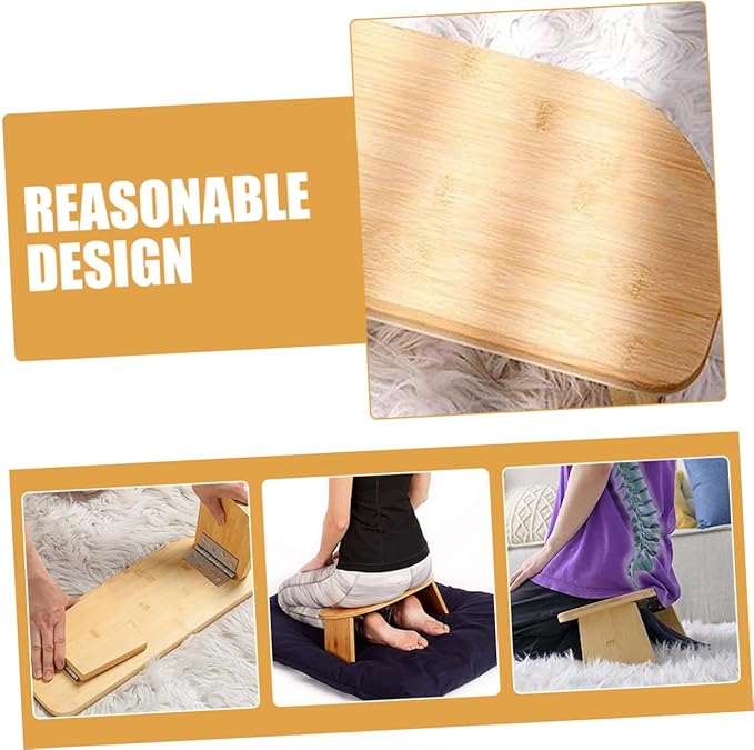 Cabilock Meditation Bench Kneel Sitting Stool Non-Skid Foldable Stool Compact for Home and Travel