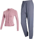 Pink Pilates Set For Women, 2-Piece Workout Outfit With Hoodie, Nylon & Spandex For Yoga And Everyday Wear