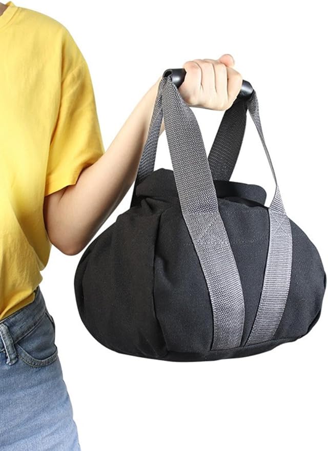 Fitness sandbag Weight Bag, for Strength Training, Yoga and Exercise, Weight Squat Bag, Black, 9.84 x 9.84 x 6.69 inches