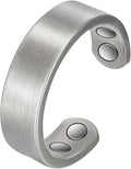 Copper Rings for Women, Pure Copper Adjustable Silver Magnetic Ring,Copper Jewelry Present(0932S)