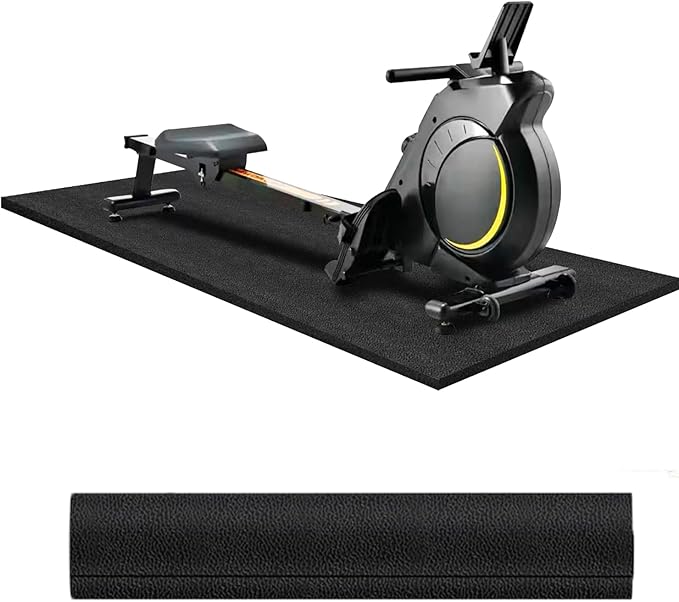 Treadmill Rowing Machine Mat for Carpet Floors 84x36,Adapted to Yosuda Rowing Machine,1/4 Thick Mat for Hardwood Floors, for Under Treadmill on Carpet,Exercise Equipment Mat,Noise Shock Absorption