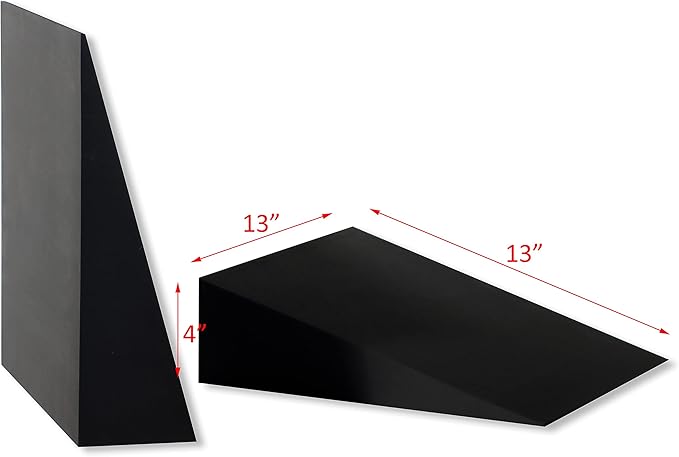 13" Foam Incline Stretch Wedge - Set of 2 - by Trademark Innovations (Black)
