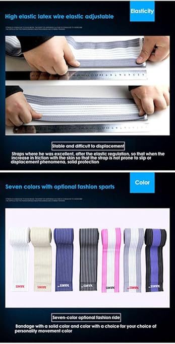 Runworld (1 Pair Elastic Breathable Knee Brace Compression Bandage Wraps Pain Relief Straps Support Wraps Sleeve for Men Women Cross Training WODs,Gym Workout,Fitness & Powerlifting (Rose/White)