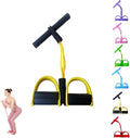 Fashion Puller Exercise,4-Tube Home Workout Pedal Resistance Bands with Handles,Manual Tension Pedal Elastic Band,Multifunction Elastic Yoga ResistanceBand,Pedal Ankle Puller Foot StretchingBand