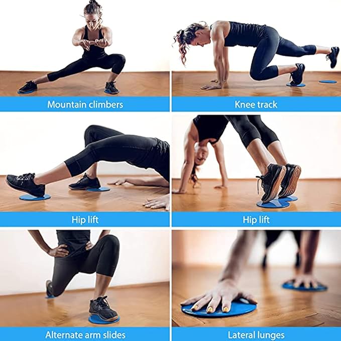 Sliders for Working Out 4 Exercise Sliders Core Exercise Sliders Dual Sided Disks for Abdominal Exercise, Strengthen Core, Glutes, Abs, Fitness Equipment