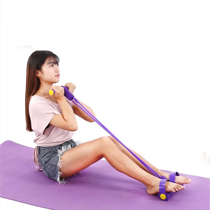 Fashion Puller Exercise,8 Tube Pedal Resistance Device, Detachable and Adjustable Pedal Resistance Device, Full-Body Workout for Home Gym, Tones Arms Abs Waist, Unisex