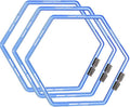 Hexagon Agility Ring Training Circle Ring Speed Agility Ladder Physical Training Ring Football Footwork Trainer Hurdles Agility Ladder Fitness Equipment Multicolor Training Ring 3Pcs