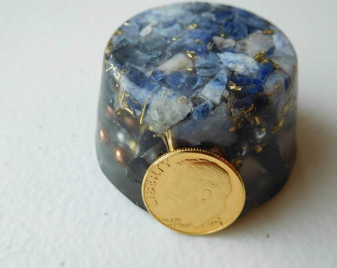 Sodalite Orgone Generator Energy Accumulator 528Hz/7.83Hz/Advance Harmonics Many Beautiful Ingredients and Colors! (Sodalite)