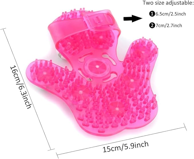 SAMYO Palm Shaped Massage Glove Body Massager with 9 360-degree-roller Metal Roller Ball Beauty Body Care (Pink)
