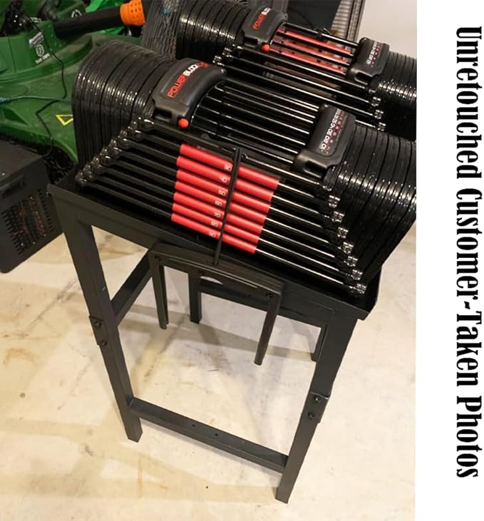 Commercial Heavy Duty Adjustable Dumbbell Stand & Kettlebell Stand, Adjustable Dumbbell Weight Rack, Kettlebell Storage Rack, Weight Rack for Garage/Home Gym/Commercial with Non-Slip Base, Anti-Tip Safety & Space-Saving Design, Weight Capacity 500/600/...
