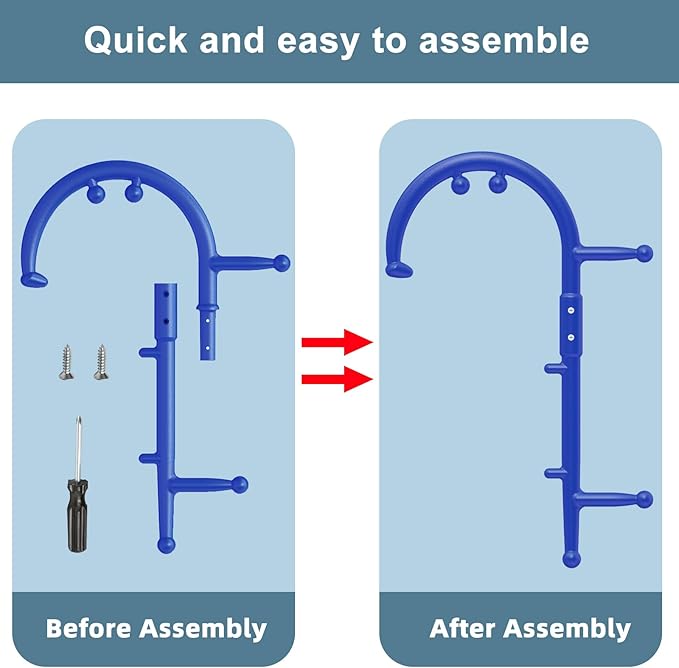 KEINE MARKE Massage Trigger Point Cane Body Deep Tissue Handheld Back, Neck, Shoulder, Leg and Feet Massager Rod, Muscle Release Tool Self Massage Hook Cane for Women & Men (Upgraded Blue)
