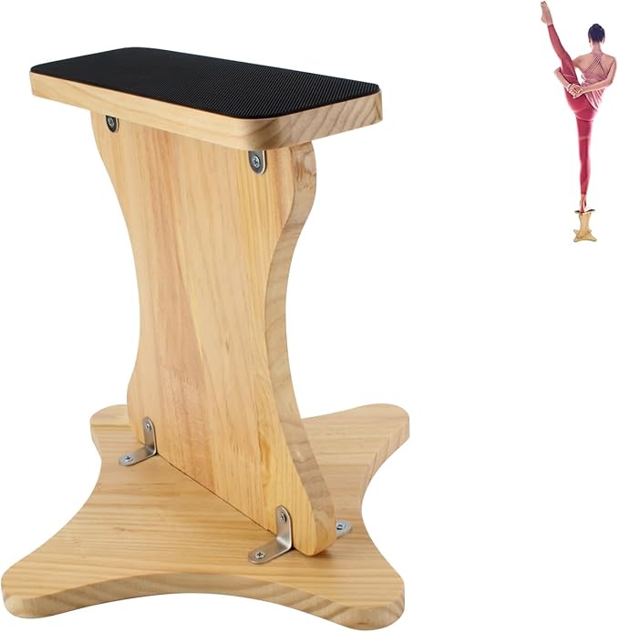 Cheer Balance Trainer, Wooden Cheer Flyer Stand, Cheer Stand for Cheerleading Flyer Balance, Cheer Flyer Stand Balance and Flexibility Trainer for Flexibility Core Strength (With Fixed Iron Sheet)