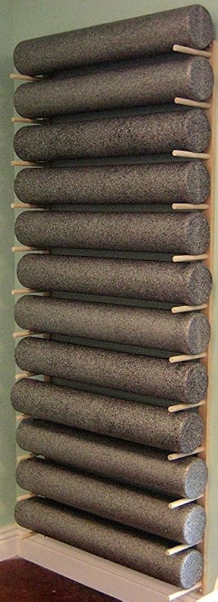 Sportify Classy Wood Foam Roller & Yoga Mat Storage Rack. Holds 4, 8, 12 etc. Modular (Sold by The Pairs and no. of Pairs You get Determines no. of mats/Rollers You Hold). Easy Wall Mount & Hardware.