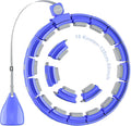 Weighted Exercise Rings for Adult Weight Loss - 50” Extra-Large Silent Smart Waist Exercise Rings with Exercise Balls - Compact Abs Exercise Machine for The Home Blue