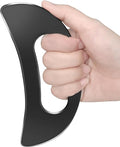 Body Gua Sha Tool with Handle (Stainless Steel),Muscle Massage Scraper Tools,Large Guasha Body Lymphatic Drainage Tool for Back Neck Face Leg Massage（Black