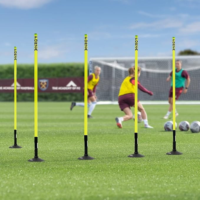 NWS Forza Spring Loaded Agility Poles | Improve Endurance, Speed & Footwork - Available in Packs of 8 or 16