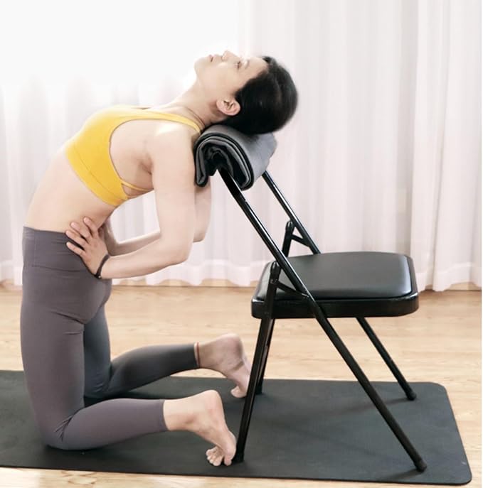 Yoga Chair,Three-Beam Thickened Yoga Chair,Metal Frame Bears 400 Lbs,for Home Office Dining Indoor Outdoor