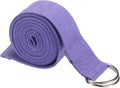 Cotton Exercise Yoga stretch Strap - Sturdy Flexibility Tensile Belt Adjustable Metal D-Ring Buckle, Hold Poses for Daily Stretching, Pilates, General Fitness, and Physical Therapy