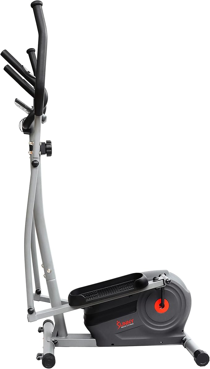 Sunny Health & Fitness Elliptical Exercise Machine, Silent Magnetic Fully Body Training with Pulse Rate Grips, LCD Performance Monitor Equipment for Home Gym, Adjustable Resistance SunnyFit App Access