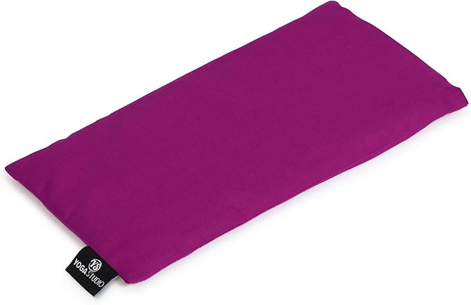 Yoga Studio Organic Eye Pillow, 23 cm x 12/13 cm, Organic Yoga Pillow Lavender and Flax Seed, for Tired Eyes and Headaches