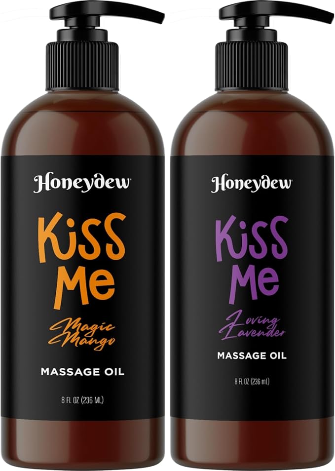 Sweet and Sensual Massage Oils for Couples - Mango and Lavender Romantic Full Body Massage Oils with Sweet Almond Oil for Easy Gliding Special Moments - Therapeutic Grade Scented Body Oils