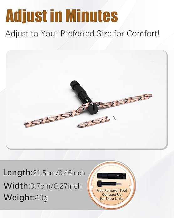Copper Bracelets & Rings for Women, Copper Magnetic Bracelet for Women